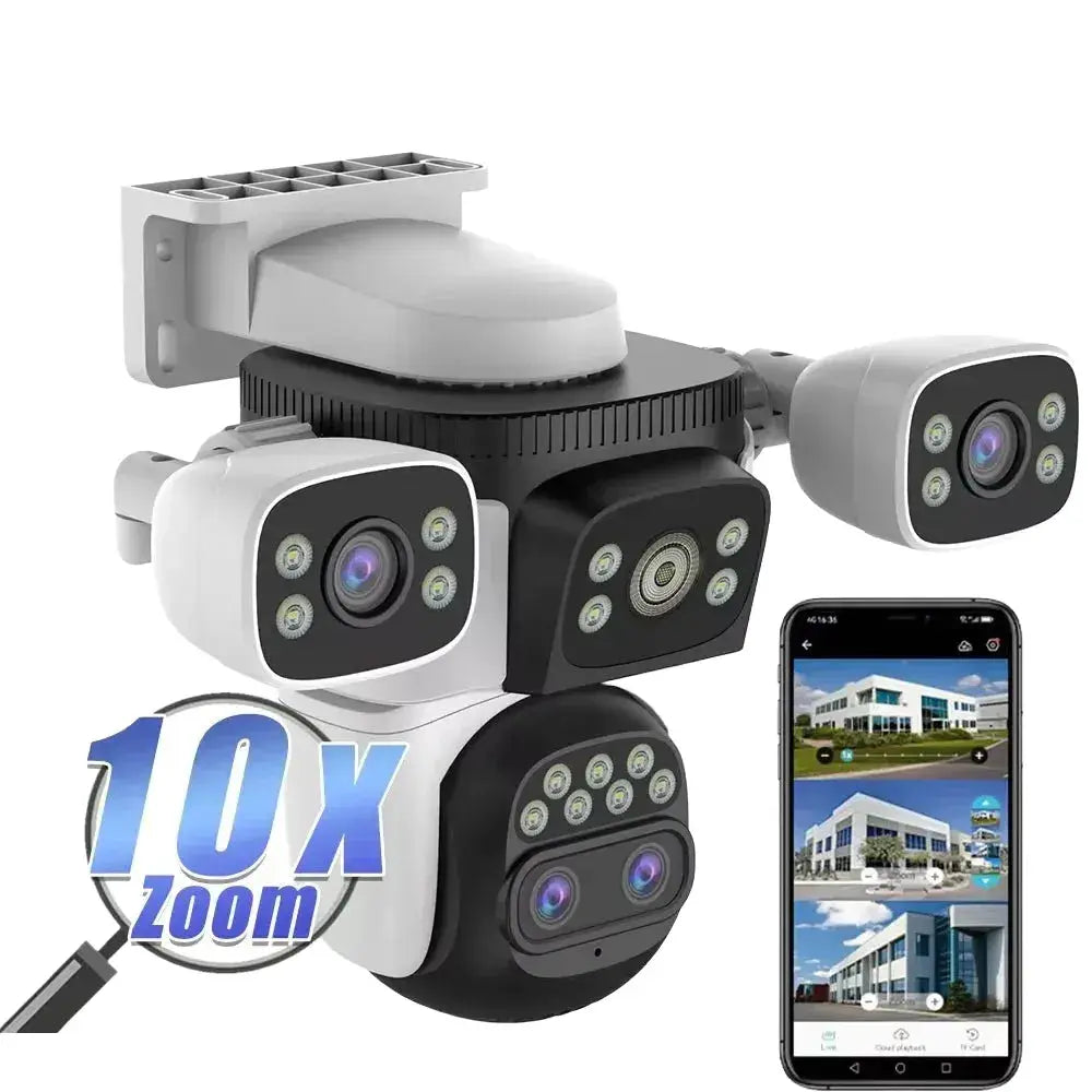 Smart Outdoor WiFi 6 Camera 20MP 10x Optical Zoom PTZ Auto Tracking Waterproof - stepyours.com