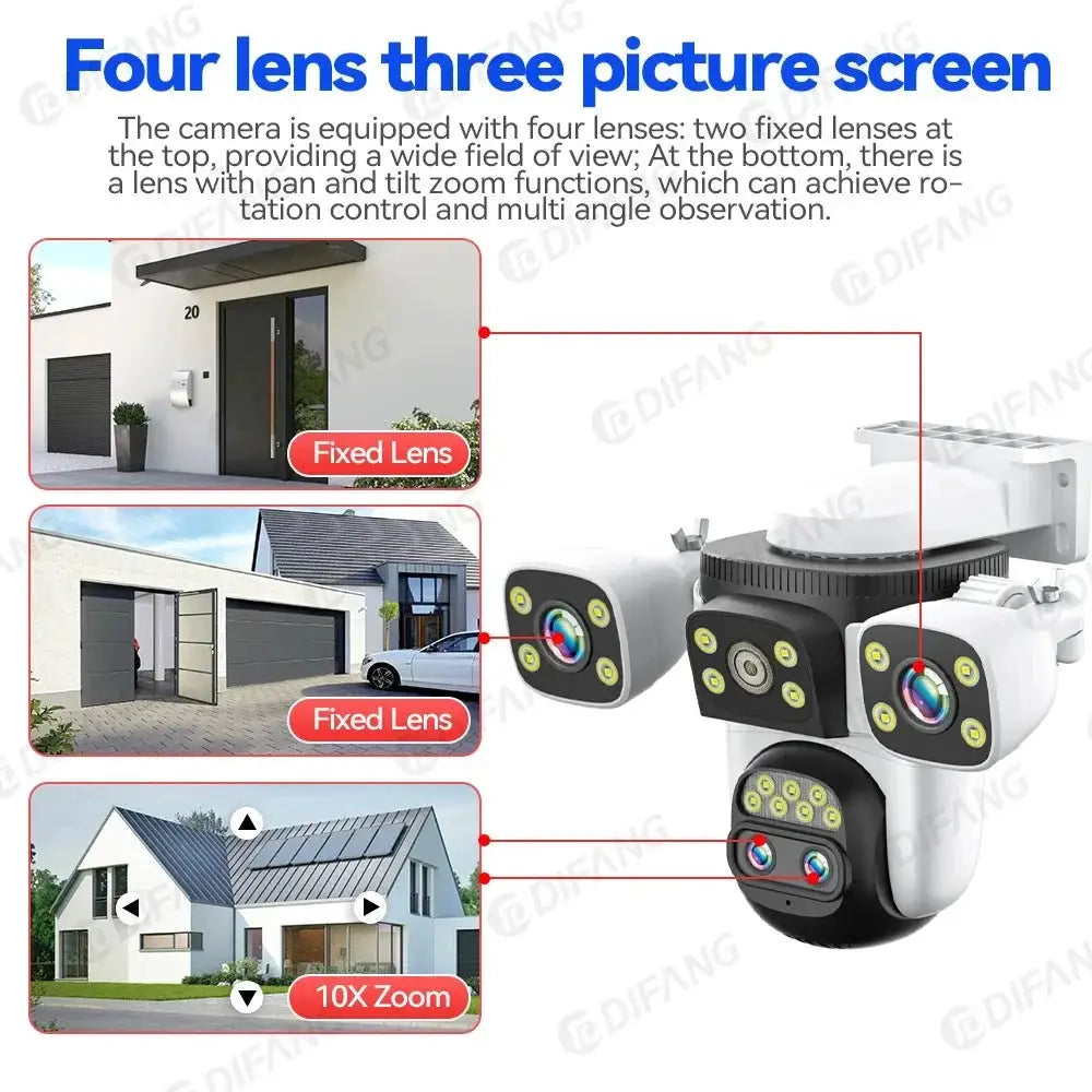 Smart Outdoor WiFi 6 Camera 20MP 10x Optical Zoom PTZ Auto Tracking Waterproof - stepyours.com