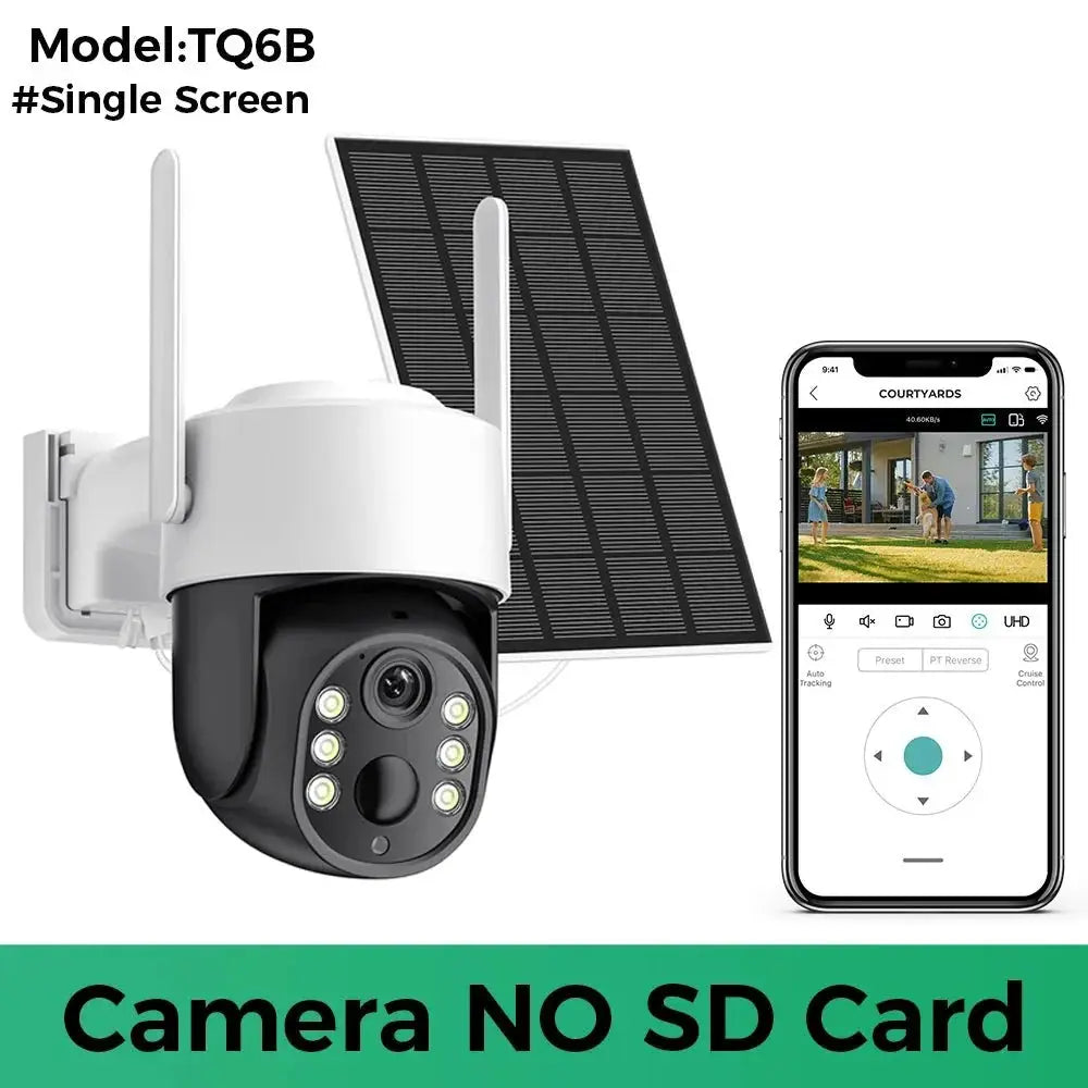 Solar WiFi Security Camera Outdoor Dual Lens 8MP 4K HD with Built - in Battery - stepyours.com