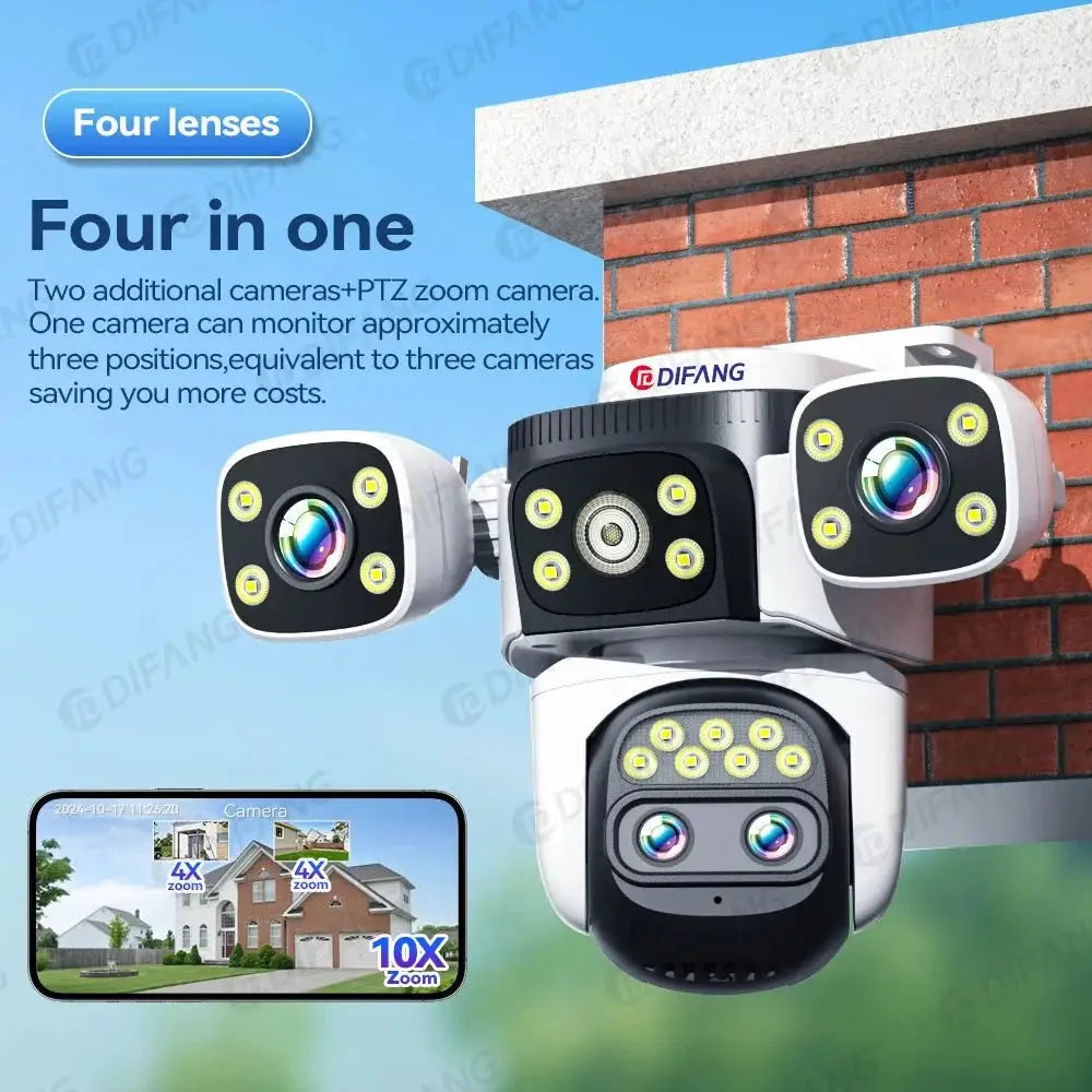 Smart Outdoor WiFi 6 Camera 20MP 10x Optical Zoom PTZ Auto Tracking Waterproof - stepyours.com