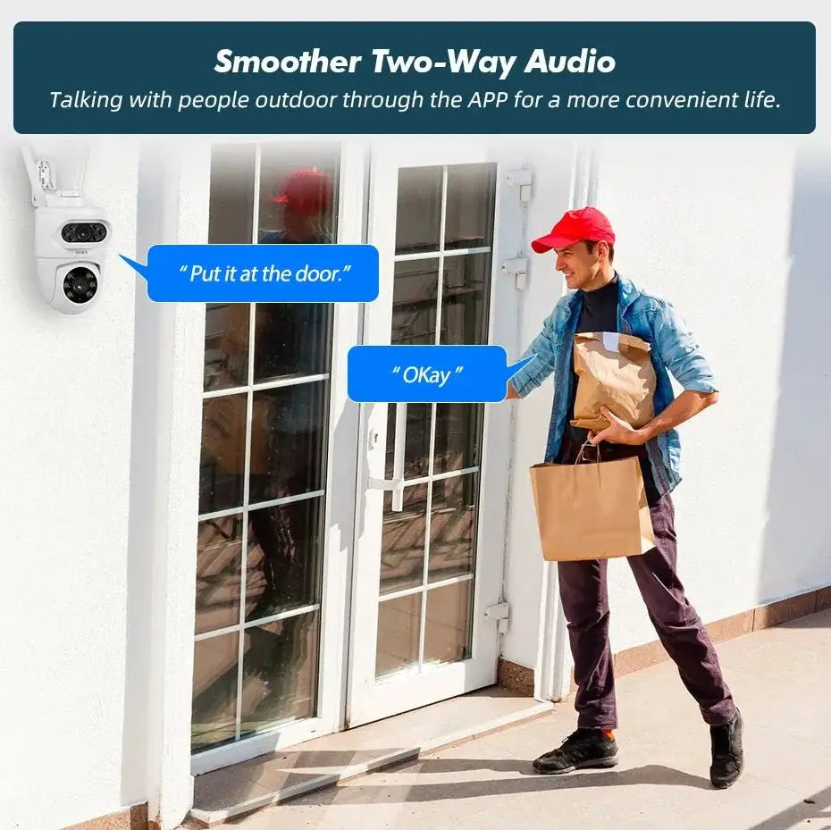 Fuers 5K 10MP Dual Lens IP Camera - Auto Tracking Tuya Smart WiFi CCTV - stepyours.com