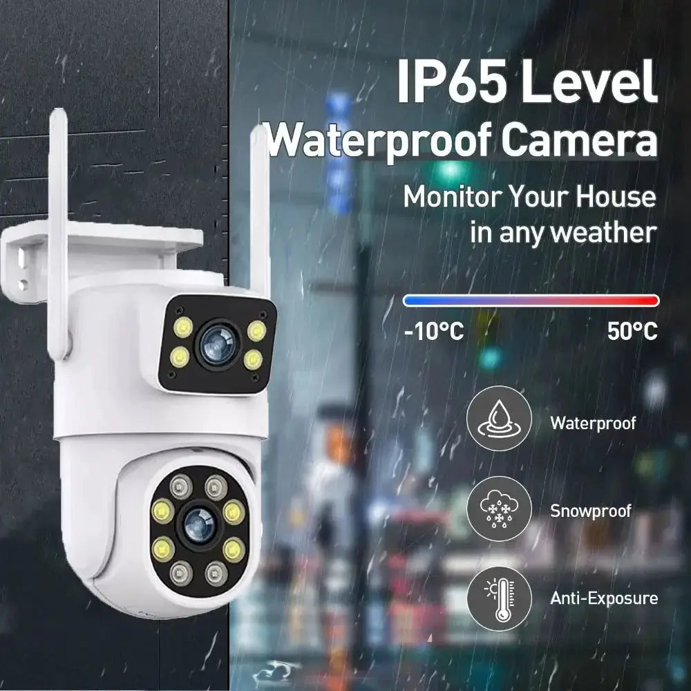 10MP Dual Lens Tuya WiFi Camera PTZ Outdoor 4K Security Camera With AI Tracking - stepyours.com