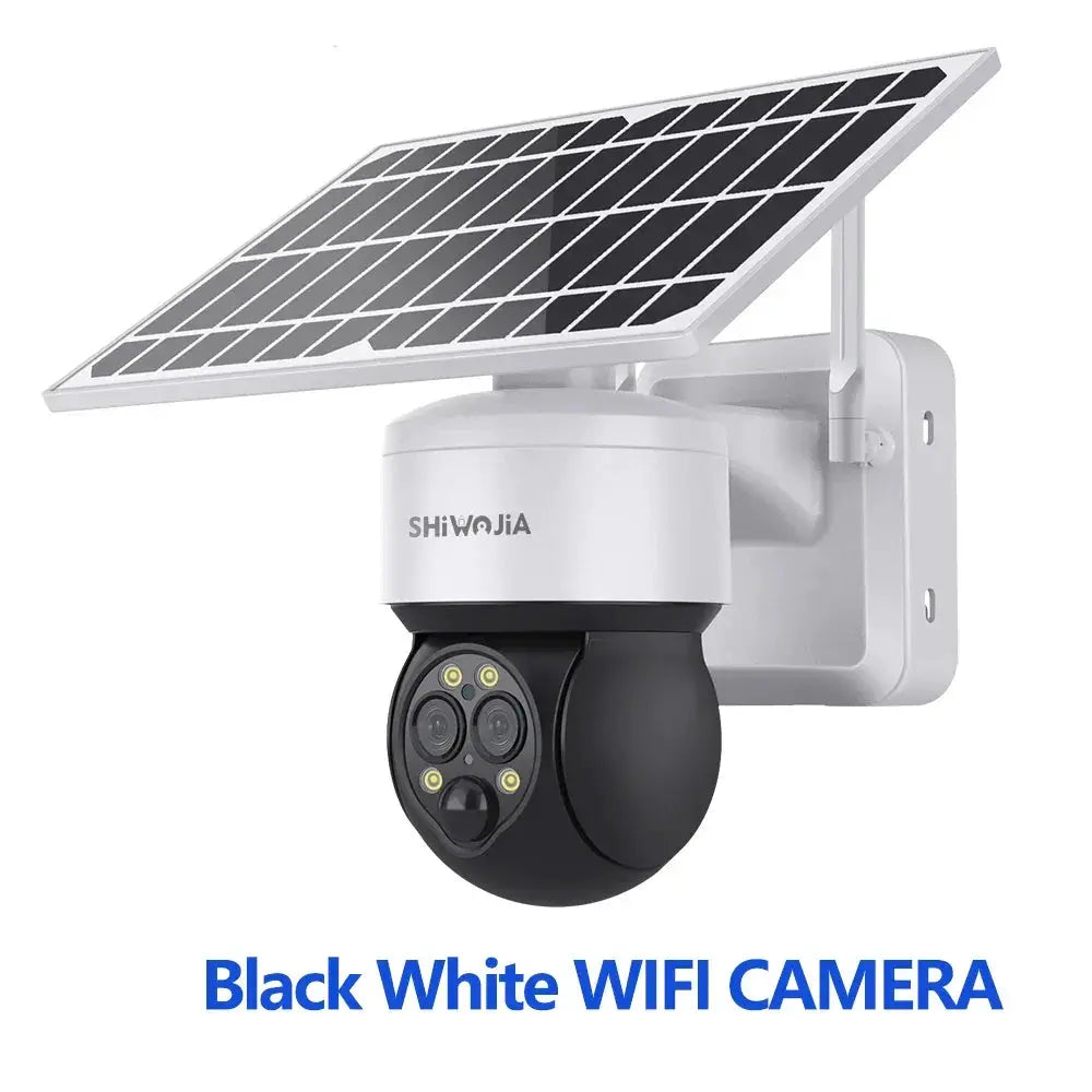 Shiwojia 4G Sim Solar Camera With WiFi 6W Dual Lens 12X Zoom