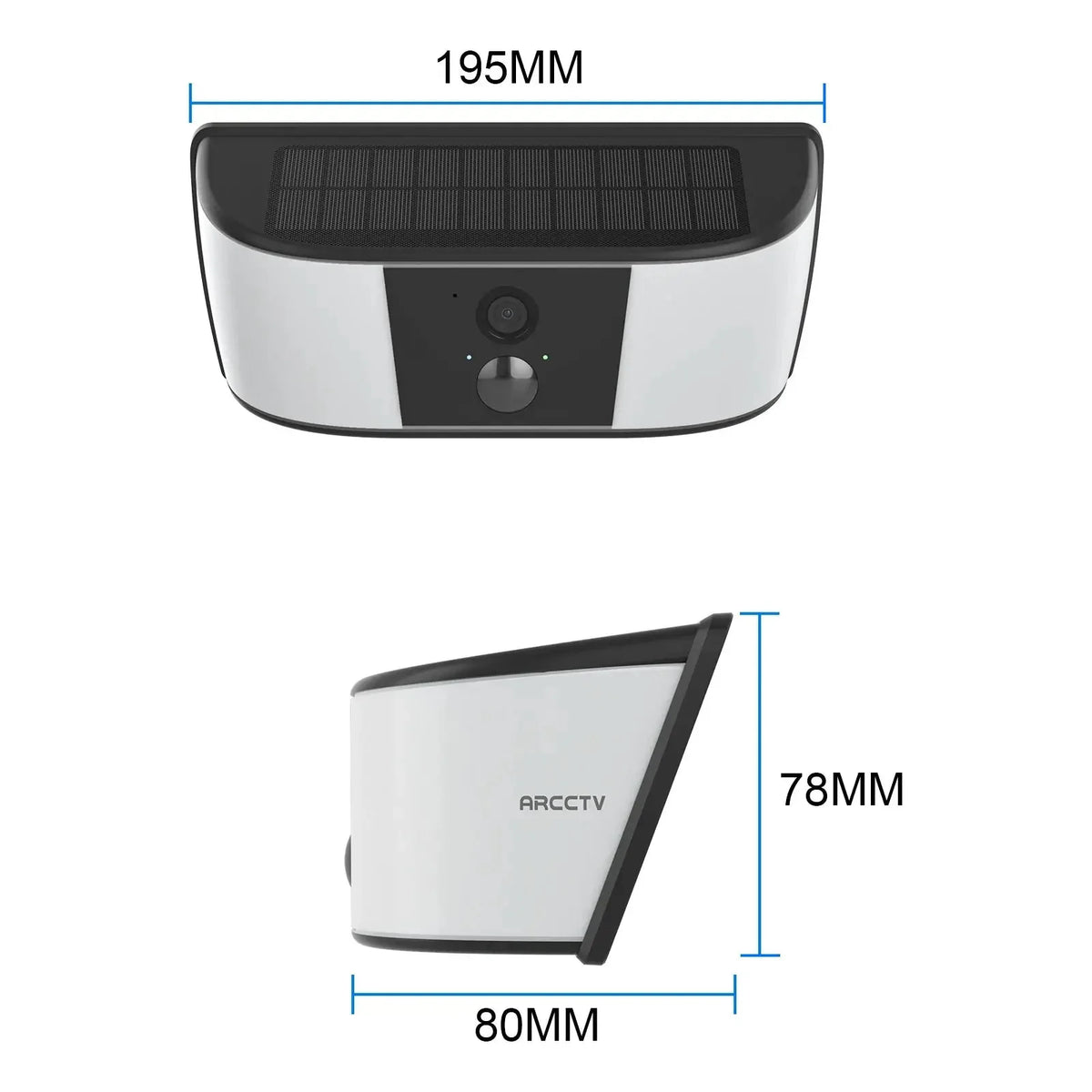 ARCCTV 2K Solar WiFi Floodlight Camera With Two Way Audio Smart Home Guard