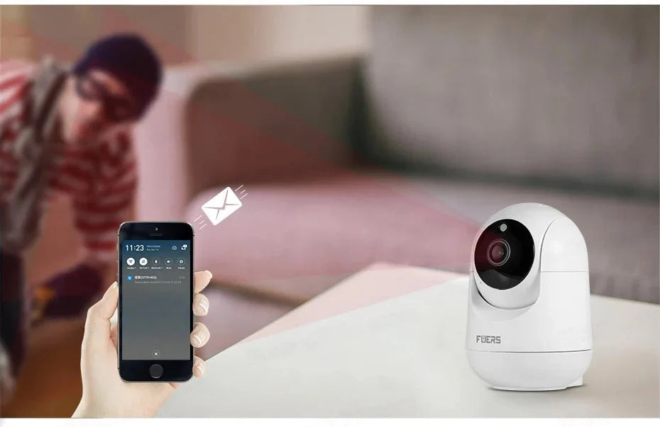 Fuers 5MP WiFi Cameras Tuya Compatible AI Detection Indoor Security Baby Monitor