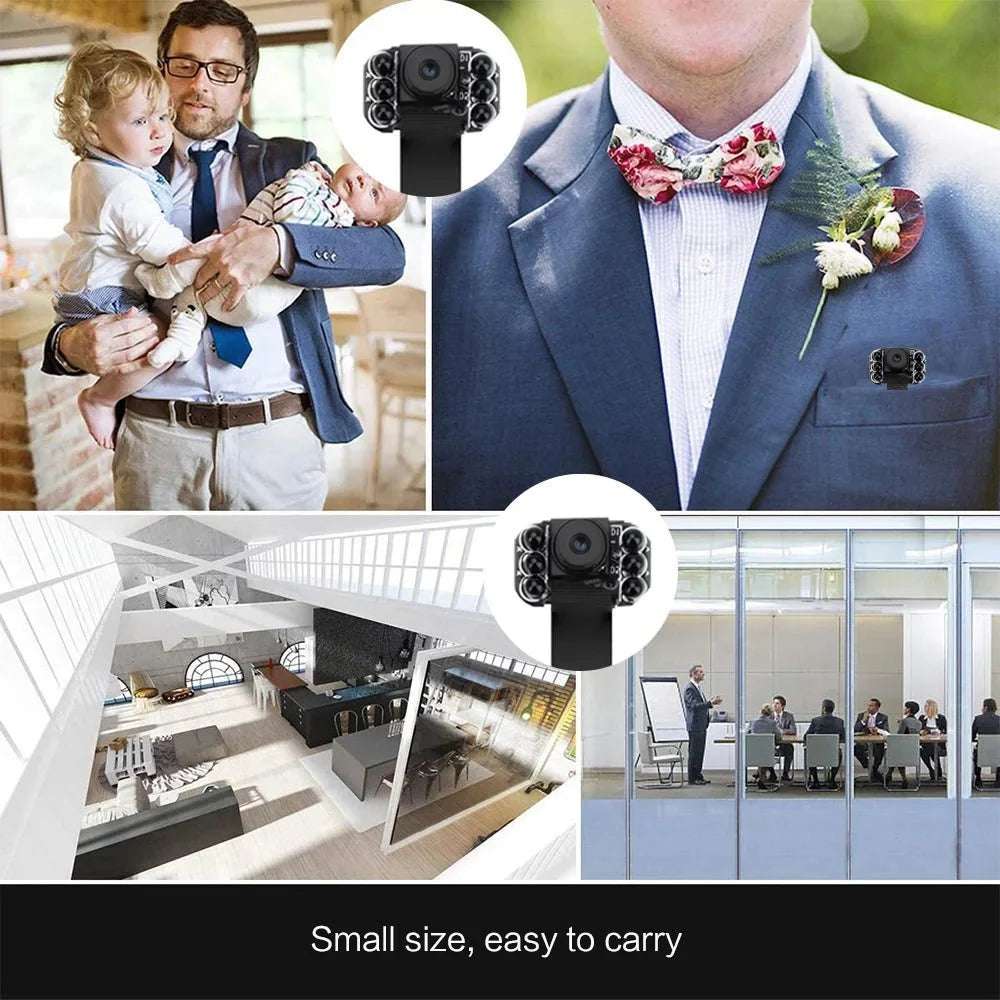 HomeGuard Mini WiFi Camera - 1080P Full HD Night Vision Remote Monitoring Pro AI