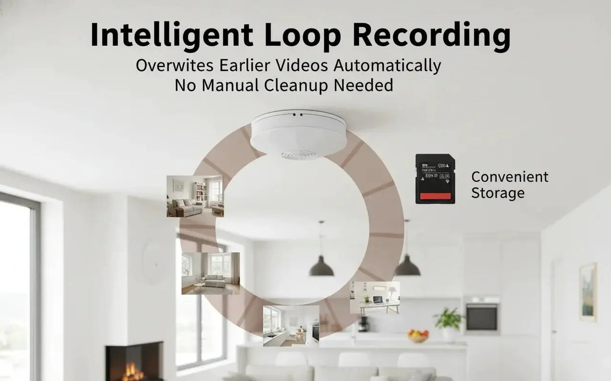 Mini Security Camera 1080P HD With WiFi Motion Detection Ceiling Mount Always On