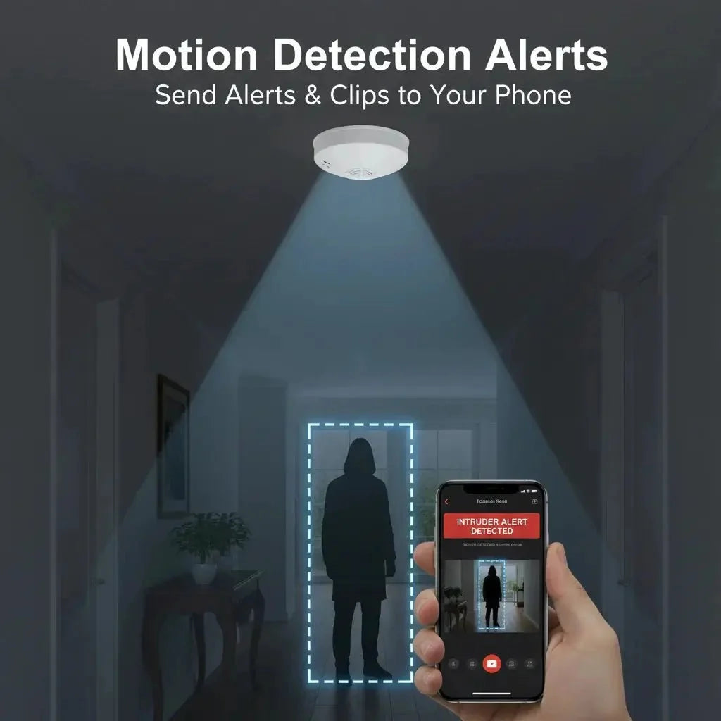 Mini Security Camera 1080P HD With WiFi Motion Detection Ceiling Mount Always On