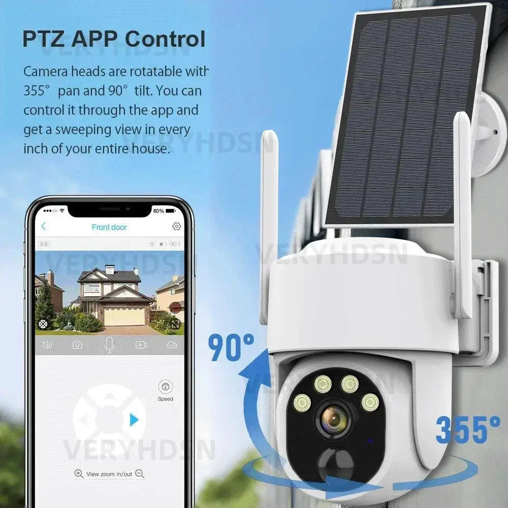 Solar Powered Outdoor Security Camera Advanced Surveillance