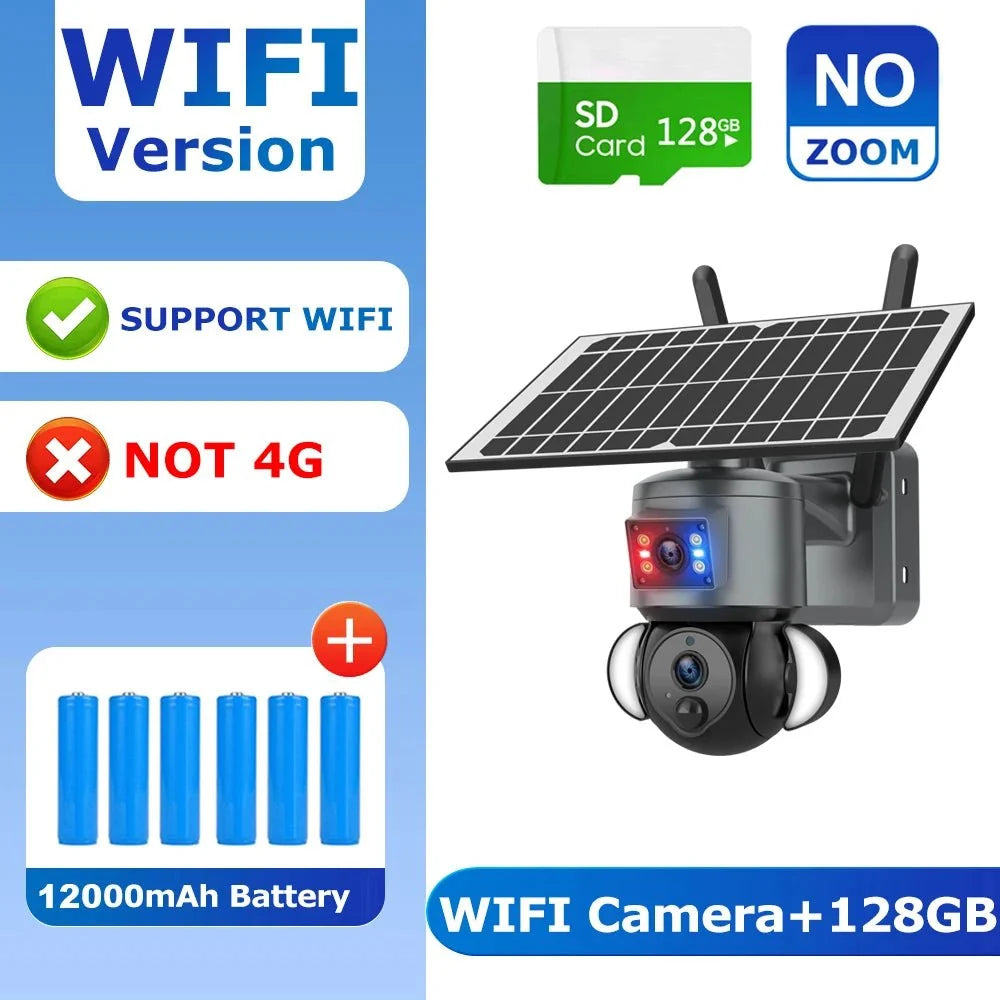 Shiwojia 4K 8MP Solar Camera - Outdoor Security With Humanoid Tracking And Power