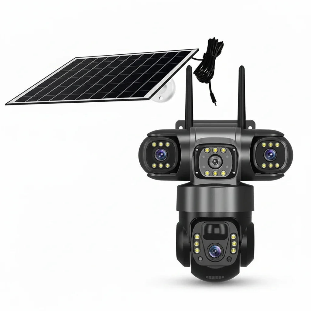 SolarGuard Solar 4G Outdoor Camera With 15MP HD Triple Lens System - All Weather