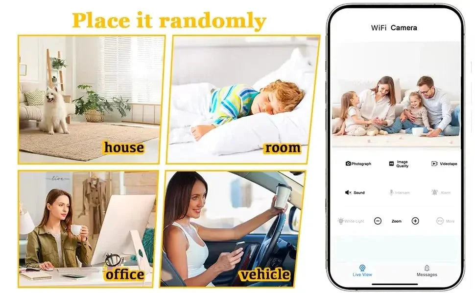 UN6 Ultra Mini 0.9 Inch Camera With Night Vision And Motion Detection For Home
