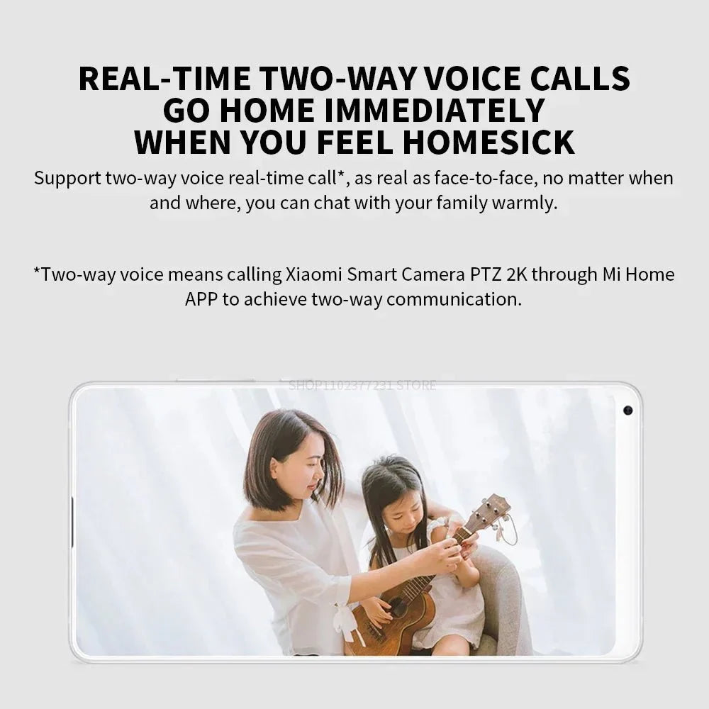 Xiaomi Mi PTZ 2K Security Camera - 360 Degree Coverage AI Detection Night Vision