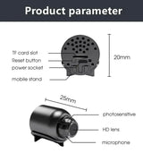 1080P WiFi Camera With Night Vision And Motion Detection For Car And Home Guard