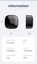 4K 360 Degree WiFi Mini Security Camera Night Vision Smart Home Ready