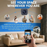4K Mini WiFi Security Camera With 2 Way Audio Motion Alerts Night Vision