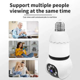 8MP E27 Bulb Camera WiFi Dual Audio Smart Tracking Color Night Vision 10X Zoom
