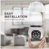 8MP E27 Bulb Camera WiFi Dual Audio Smart Tracking Color Night Vision 10X Zoom