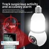 8MP E27 Bulb Camera WiFi Dual Audio Smart Tracking Color Night Vision 10X Zoom