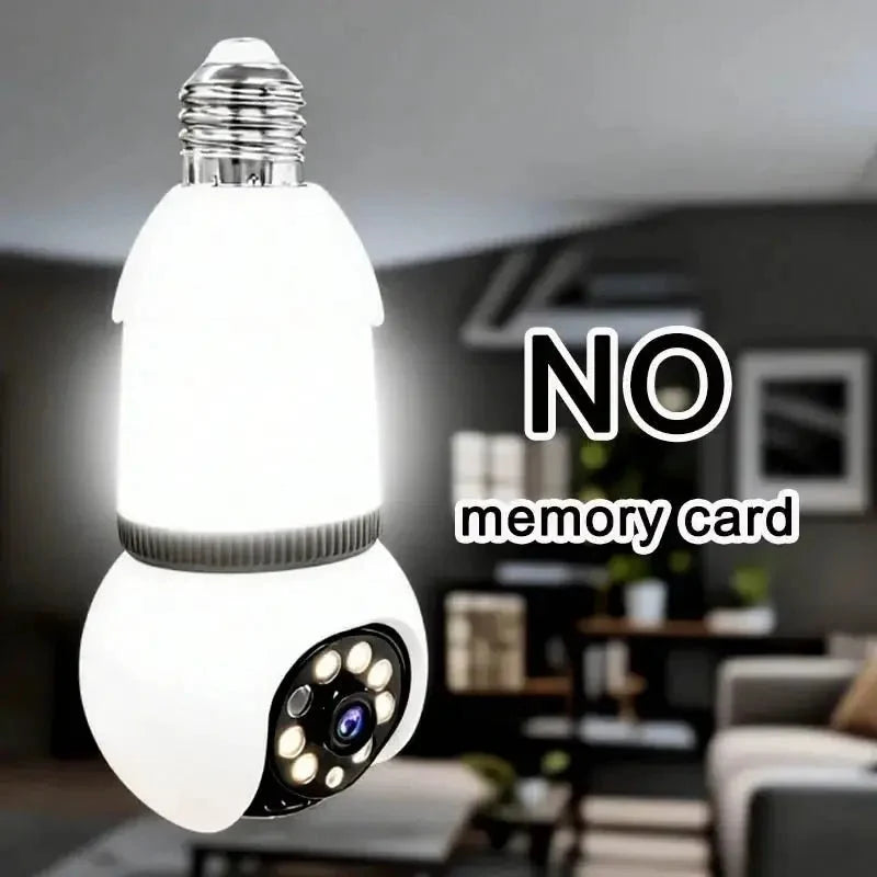 8MP E27 Bulb Camera WiFi Dual Audio Smart Tracking Color Night Vision 10X Zoom