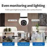 8MP E27 Bulb Camera WiFi Dual Audio Smart Tracking Color Night Vision 10X Zoom