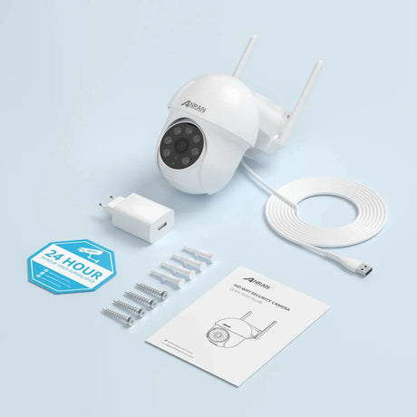 ANRAN 5MP Wired Security Camera With Dual Band WiFi 24x7 IP66 Alexa Compatible - stepyours.com