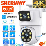 10MP Dual Lens Tuya WiFi Camera PTZ Outdoor 4K Security Camera With AI Tracking - stepyours.com