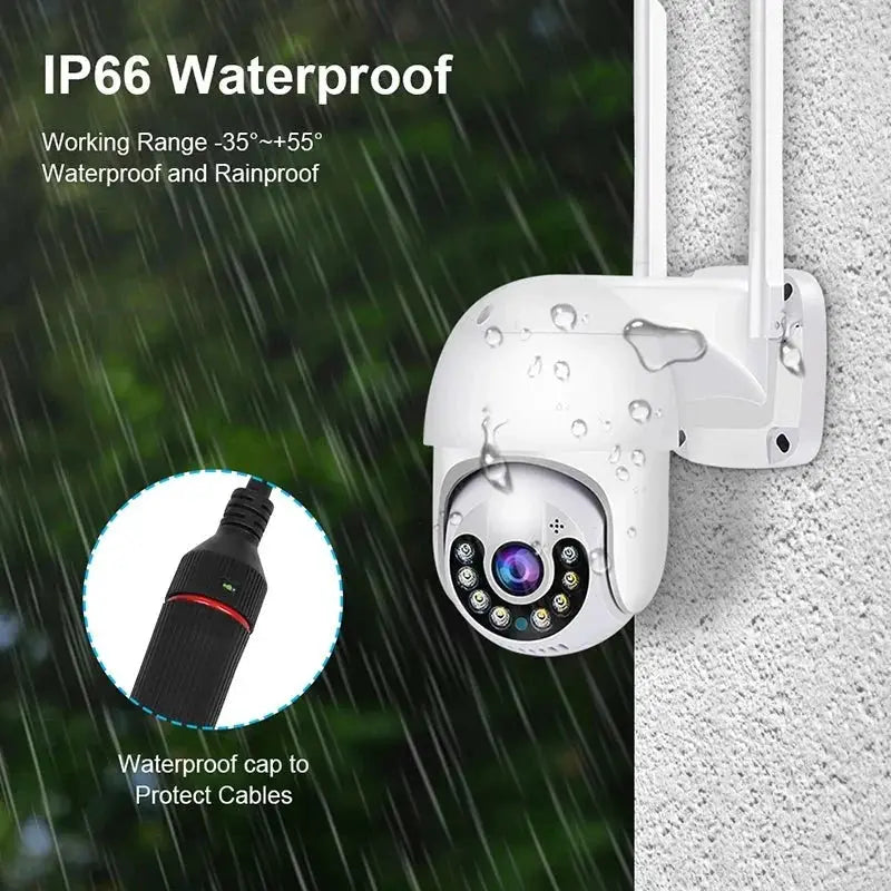 8MP 4K Wireless PTZ Camera AI Auto Tracking Color Night Vision CCTV iCsee - stepyours.com
