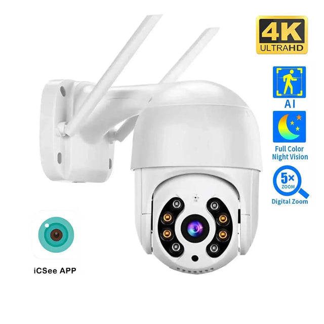 HD Wireless PTZ Security Camera With Color Night Vision