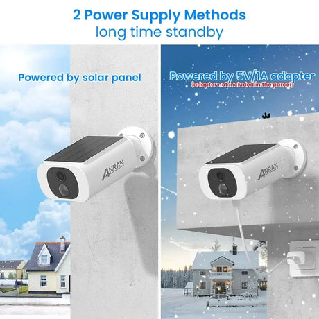 ANRAN 2K Solar Security Camera Wireless 2 4G WiFi Floodlight Color Night Vision - stepyours.com