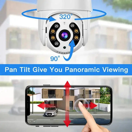 8MP 4K Wireless PTZ Camera AI Auto Tracking Color Night Vision CCTV iCsee - stepyours.com