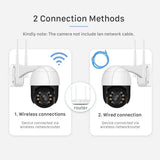 1080P PTZ WiFi IP Camera Outdoor - AI Human Detection 4X Digital Zoom H265 P2P - stepyours.com
