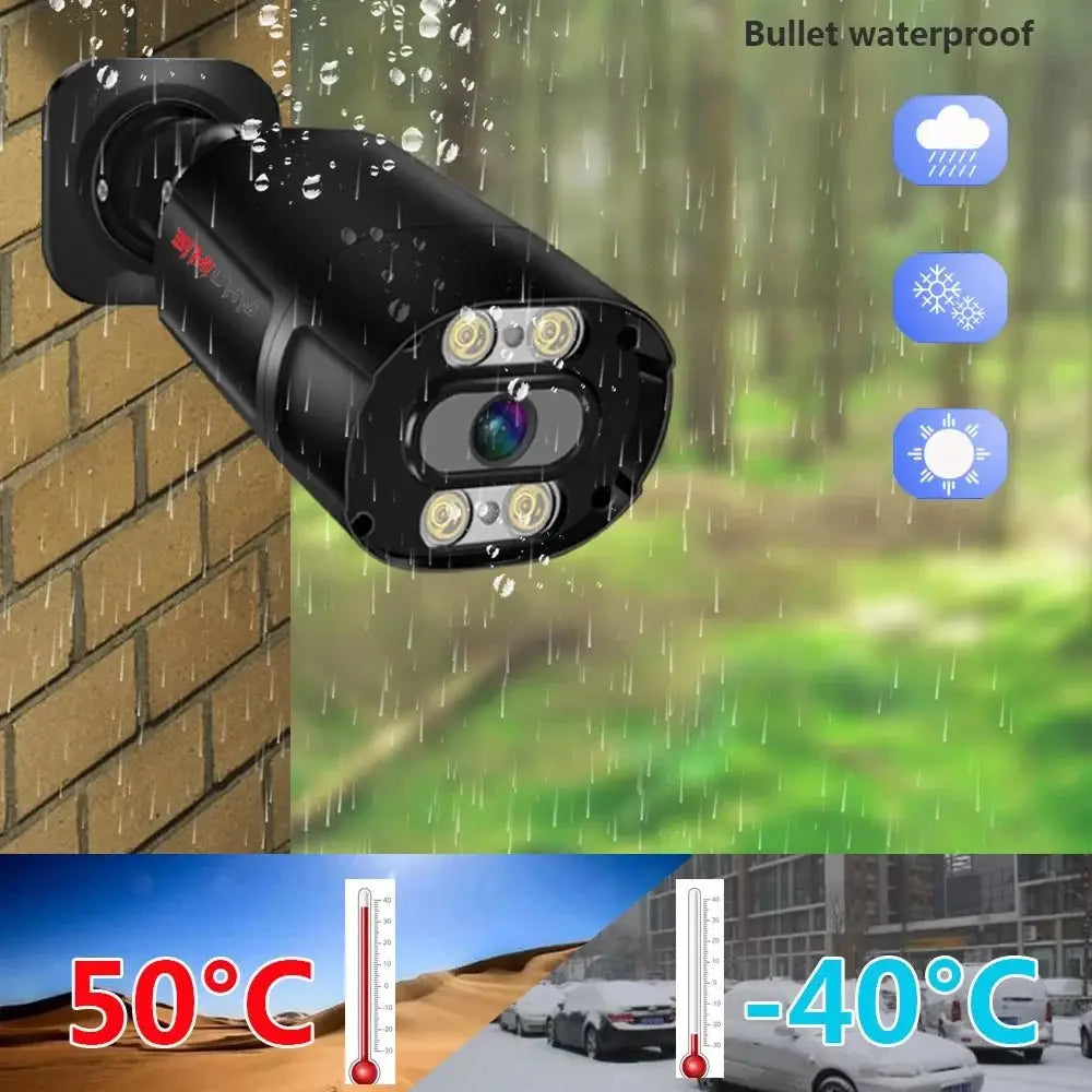 4K 8MP Outdoor Security IP Turret Camera PoE Onvif With Human Detection - stepyours.com