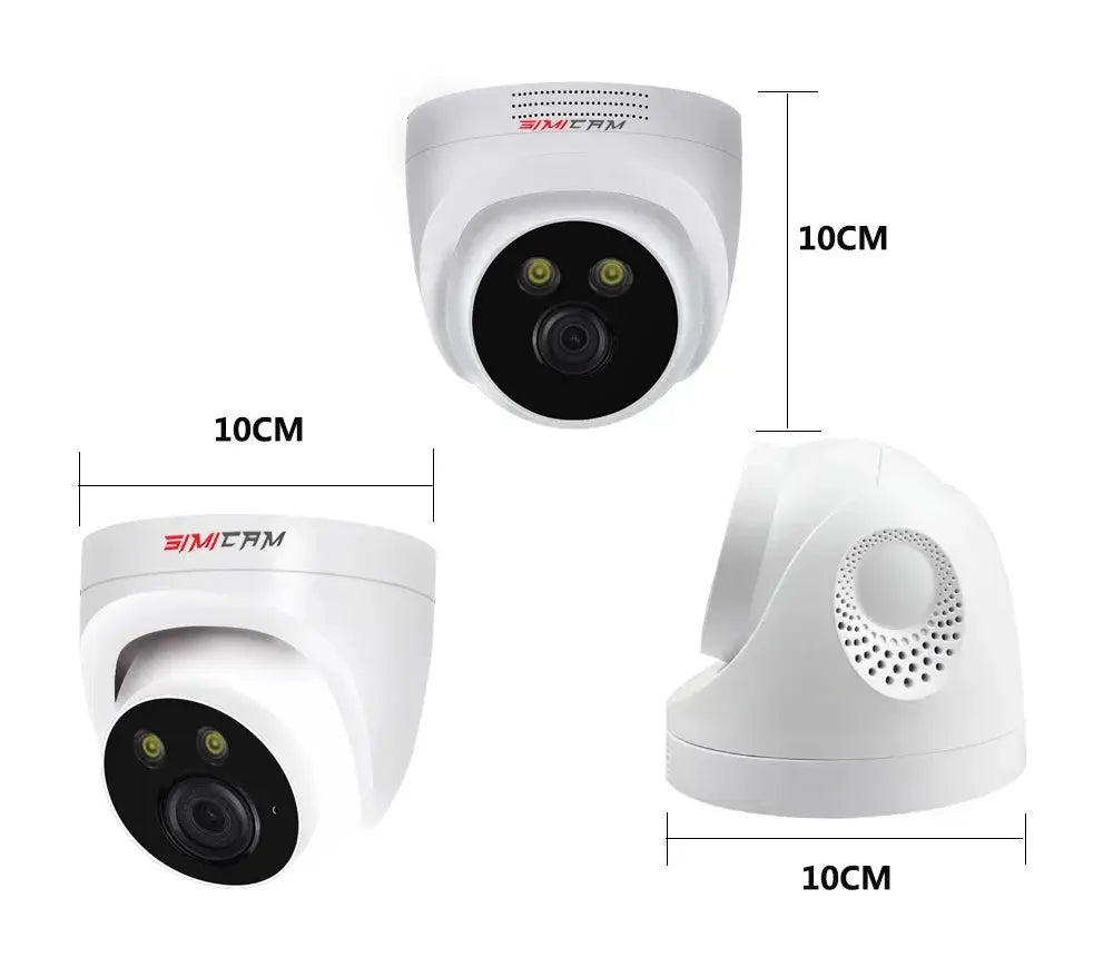 SIMICAM 4K 8MP IP Dome Camera PoE ONVIF Night Vision 150ft Audio H265 CCTV NVR - stepyours.com