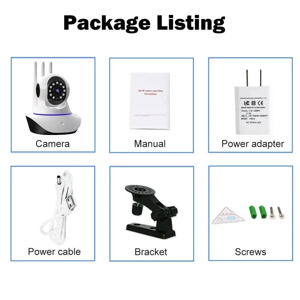 Susikum 1080P WiFi IP Camera With Two Way Audio Pan Tilt RJ45 Port - stepyours.com