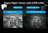 SIMICAM 4K 8MP IP Dome Camera PoE ONVIF Night Vision 150ft Audio H265 CCTV NVR - stepyours.com
