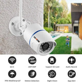 4MP Outdoor WiFi Bullet IP Camera - Weatherproof 1080P Security Hooks - stepyours.com