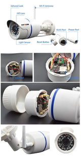 4MP Outdoor WiFi Bullet IP Camera - Weatherproof 1080P Security Hooks - stepyours.com