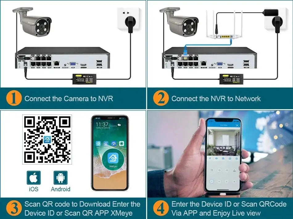 Techage AI PoE 4K Outdoor Security Camera With Two Way Audio For NVR - stepyours.com