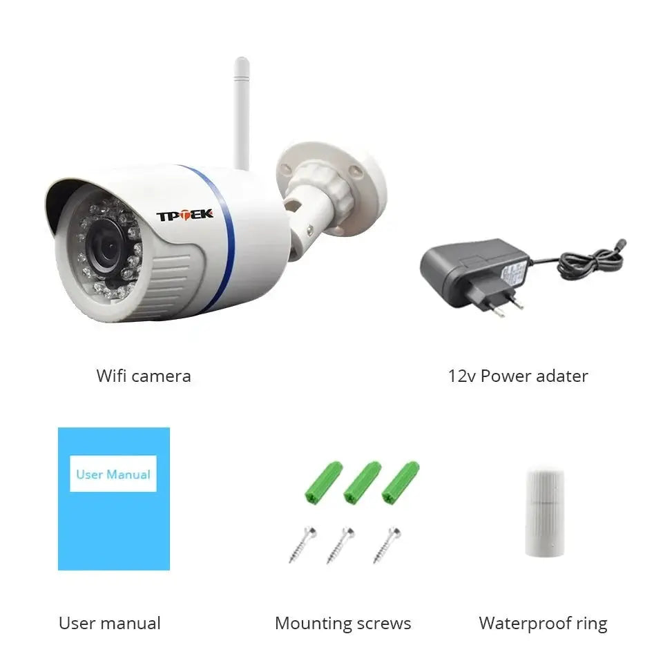 4MP Outdoor WiFi Bullet IP Camera - Weatherproof 1080P Security Hooks - stepyours.com