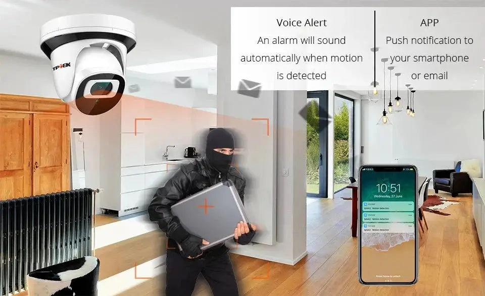 4MP Indoor WiFi Security Camera With Motion Detection CamHi - stepyours.com
