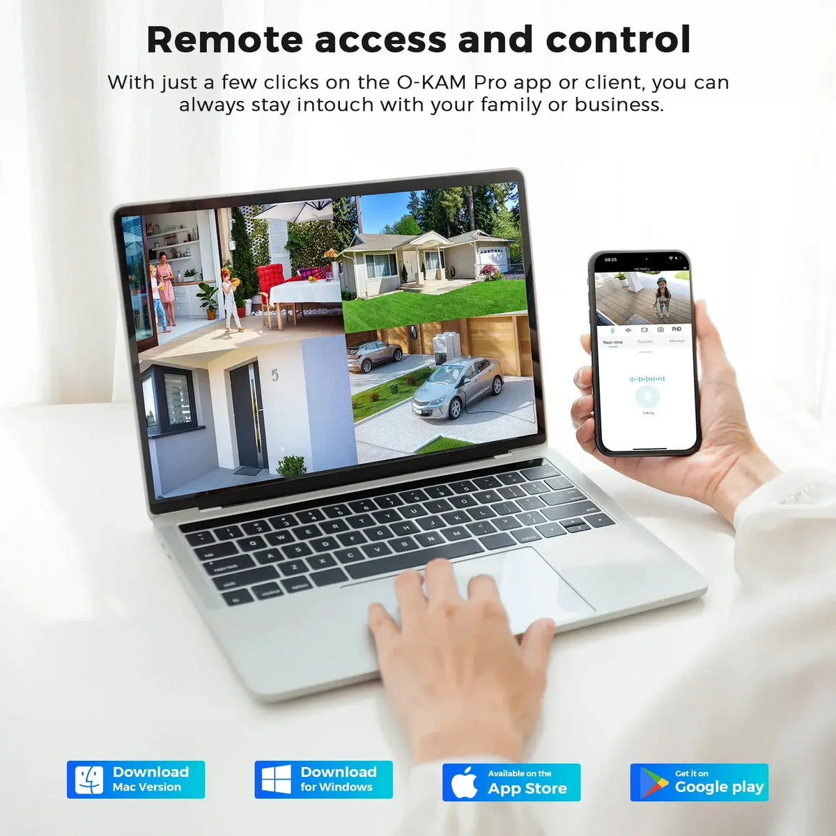 Mini PTZ WiFi Camera 4MP 2K ICsee Surveillance 5X Digital Zoom HD Night Vision - stepyours.com