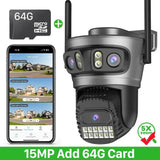 20MP PTZ WiFi Surveillance Camera 4 Lens 10X Zoom Outdoor Night Vision - stepyours.com
