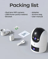 JOOAN 4K Outdoor 5G Wifi Surveillance Camera Dual Lens Auto Tracking PTZ CCTV - stepyours.com