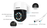 ASECAM 8MP 4K PTZ IP Camera Outdoor - AI Face Detection PoE Security Camera - stepyours.com