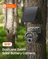 Shiwojia 12X Zoom 4K Solar Camera With Dual Lens 4G 360 Degree View - stepyours.com