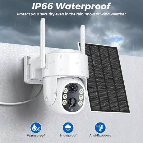 ICSEE 5MP Solar Wireless Outdoor Camera 7800mAh Battery 365 Day Standby - stepyours.com