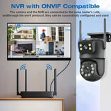 Icsee 8MP WiFi PTZ CCTV Camera Dual Screen Auto Tracking Night Vision Outdoor - stepyours.com