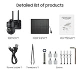 Shiwojia Wifi Wireless PTZ Solar Camera 4G SIM Outdoor 4MP