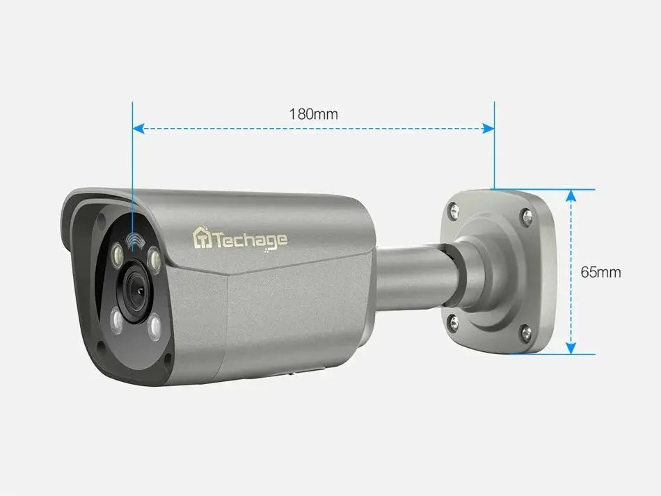 Techage AI PoE 4K Outdoor Security Camera With Two Way Audio For NVR - stepyours.com